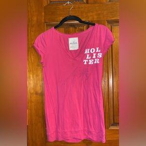 Medium Pink Hollister V-Neck Shirt